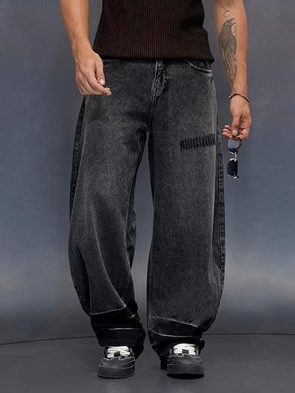 WROGN Men's Baggy Fit Jeans | Mid Rise | Jeans for Man - Image 6