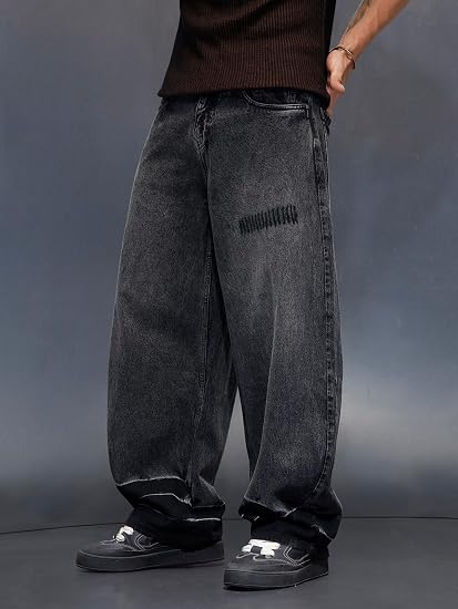 WROGN Men's Baggy Fit Jeans | Mid Rise | Jeans for Man - Image 3