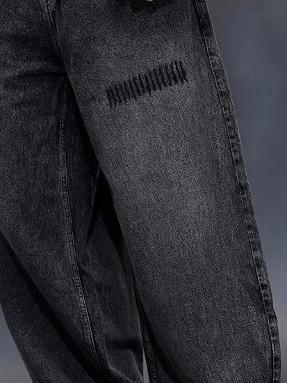 WROGN Men's Baggy Fit Jeans | Mid Rise | Jeans for Man - Image 4